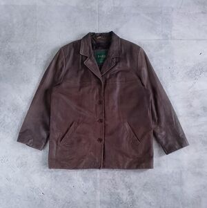 Vintage 90s Danier Brown Leather Jacket